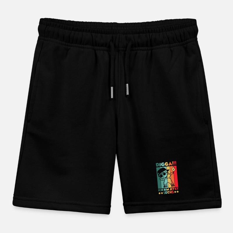 Digga Ich Bin 6 Jahre 6 Geburtstag Dabbing Junge Kinder Organic Joggingshorts Mini Bolter von Stanley/Stella