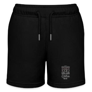 Houston, Old Cotton Exchange, Hand Drawing, USA - Kids Organic Sweat Shorts by Stanley/Stella - black - Front