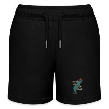 Indigenous Language Revitalization Native Speakers - Kids Organic Sweat Shorts by Stanley/Stella - black - Front