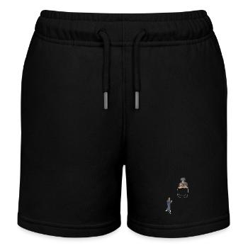 Dachshund Pocket Tee - Kids Organic Sweat Shorts by Stanley/Stella - black - Front