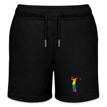 Rainbow Golfer - Kids Organic Sweat Shorts by Stanley/Stella - black - Front