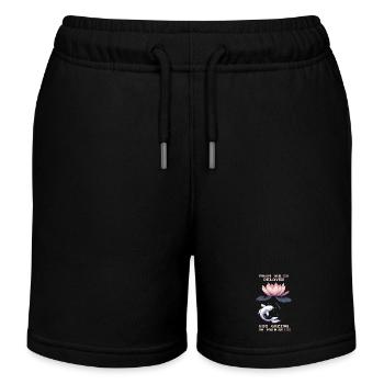 Hauptquest verzögert | Koi-Betrachtung Zen Teich - Kinder Organic Joggingshorts Mini Bolter von Stanley/Stella - Schwarz - Vorne