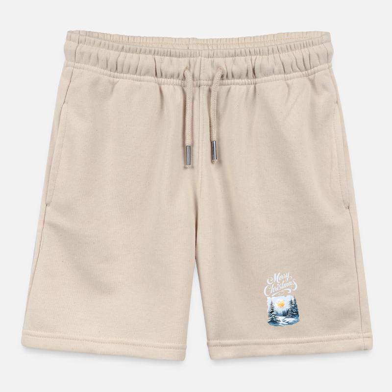 Frohe Weihnachten Waldlandschaft Kinder Organic Joggingshorts Mini Bolter von Stanley/Stella