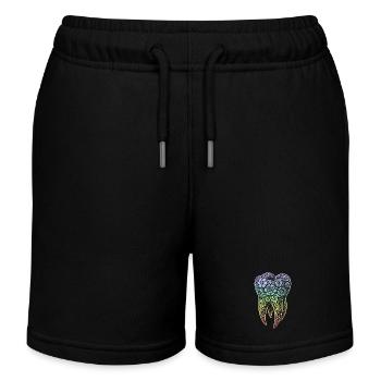 Blumen Zahn im Farbverlauf - Kinder Organic Joggingshorts Mini Bolter von Stanley/Stella - Schwarz - Vorne
