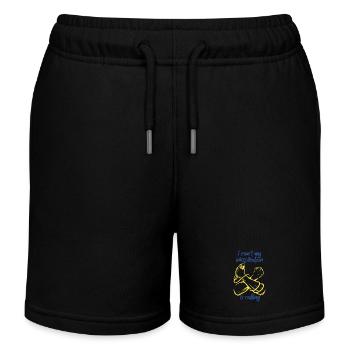 Poetry Slam Ink Stimulation Slam Poetry - Kids Organic Sweat Shorts by Stanley/Stella - black - Front