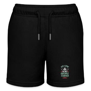 I love my Airedale Terrier - Kids Organic Sweat Shorts by Stanley/Stella - black - Front