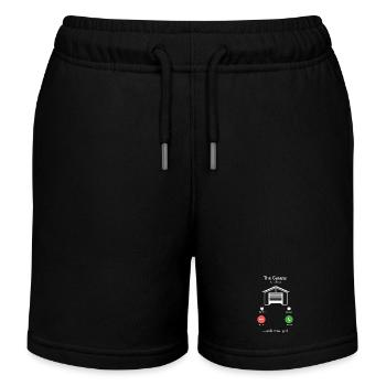 Die Werkstatt ruft. Ich muss los, Automechaniker. - Kinder Organic Joggingshorts Mini Bolter von Stanley/Stella - Schwarz - Vorne