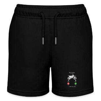 My Dirtbike is Calling and I Must Go - Kids Organic Sweat Shorts by Stanley/Stella - black - Front