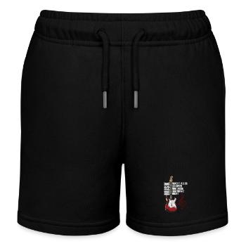 Music makes everything easier - Kids Organic Sweat Shorts by Stanley/Stella - black - Front