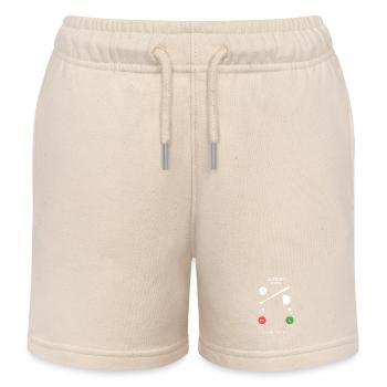 Softball Is Calling Funny Phone Screen Design - Kids Organic Sweat Shorts by Stanley/Stella - soft Ecru - Front
