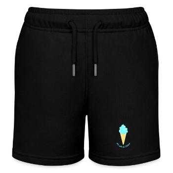 Reißleine ziehen Quote Eis Eiscreme Softeis Sommer - Kinder Organic Joggingshorts Mini Bolter von Stanley/Stella - Schwarz - Vorne