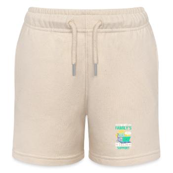 Family Tech Support Robo - Kids Organic Sweat Shorts by Stanley/Stella - soft Ecru - Front