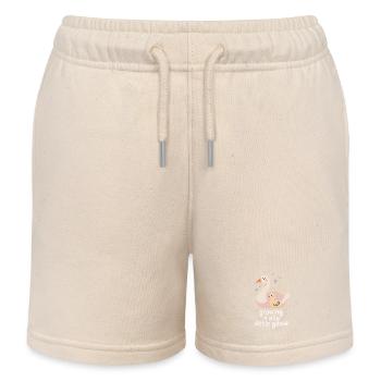 Wachse lustig, kleines Gänseküken - Kinder Organic Joggingshorts Mini Bolter von Stanley/Stella - Natur - Vorne