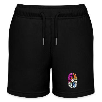 6 YEARS OF BEING AWESOME FOOTBALL 6TH BIRTHDAY - Kids Organic Sweat Shorts by Stanley/Stella - black - Front