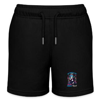 Anime and Music Chibi - Kids Organic Sweat Shorts by Stanley/Stella - black - Front