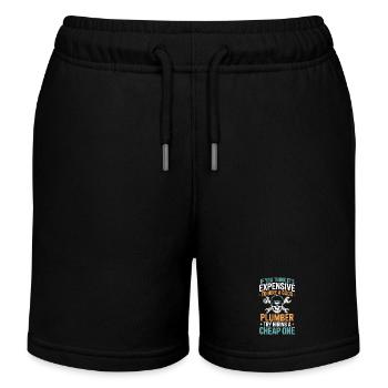 Plombier avec des outils Si vous pensez cher - Short de jogging enfant bio Stanley/Stella - noir - Devant