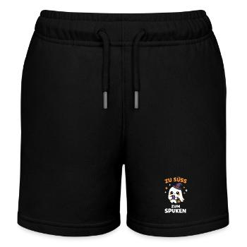 Zu süß zum Spuken – Kawaii-Geist mit Hexenhut - Kinder Organic Joggingshorts Mini Bolter von Stanley/Stella - Schwarz - Vorne
