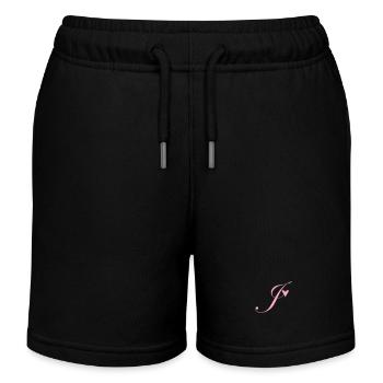 Monogramme J Vigne Coeur - Short de jogging enfant bio Stanley/Stella - noir - Devant