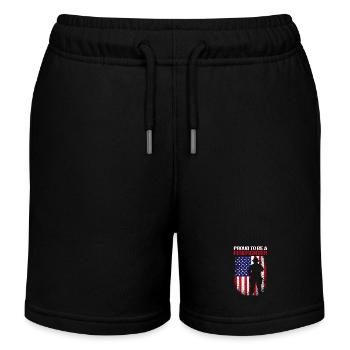 Pompier Pompier - Short de jogging enfant bio Stanley/Stella - noir - Devant
