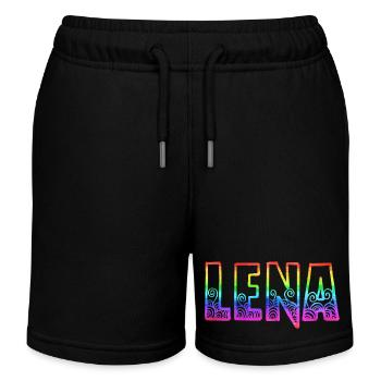 arc-en-ciel lena rs - Short de jogging enfant bio Stanley/Stella - noir - Devant