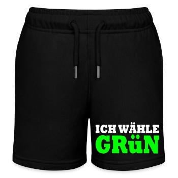 Ich wähle grün - Kinder Organic Joggingshorts Mini Bolter von Stanley/Stella - Schwarz - Vorne