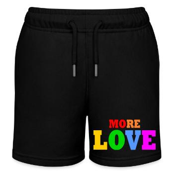More love - Short de jogging enfant bio Stanley/Stella - noir - Devant