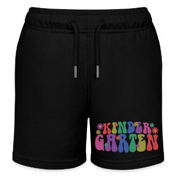 Cute Kindergarten Cool Pre-K Teacher & Pupils Gift - Kids Organic Sweat Shorts by Stanley/Stella - black - Front