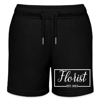 Fleuriste Est. Cadeau étudiant fleuriste diplômé 2023 - Short de jogging enfant bio Stanley/Stella - noir - Devant