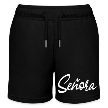 Señora Engagement Bride To Be Wedding Party - Kids Organic Sweat Shorts by Stanley/Stella - black - Front