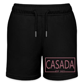 2022 Hochzeitstag verheiratete Frauen - Kinder Organic Joggingshorts Mini Bolter von Stanley/Stella - Schwarz - Vorne