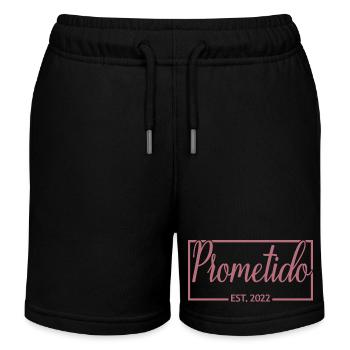 Prometido Est. 2022 Verlobter Verlobter Verlobungsbräutigam zu werden - Kinder Organic Joggingshorts Mini Bolter von Stanley/Stella - Schwarz - Vorne