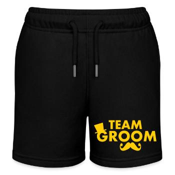 Team groom - Kids Organic Sweat Shorts by Stanley/Stella - black - Front