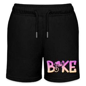 Biken - Kinder Organic Joggingshorts Mini Bolter von Stanley/Stella - Schwarz - Vorne