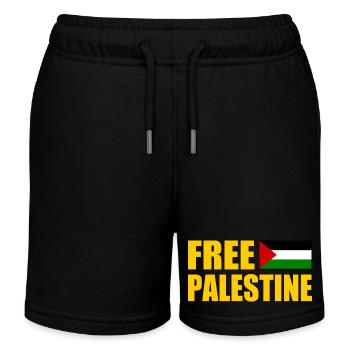 Free palestine - Kinder Organic Joggingshorts Mini Bolter von Stanley/Stella - Schwarz - Vorne