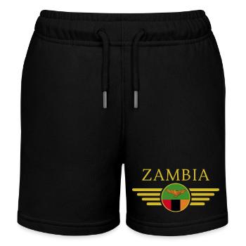 Ich liebe Sambia, Eleganz Stil Design T-Shirt - Kinder Organic Joggingshorts Mini Bolter von Stanley/Stella - Schwarz - Vorne