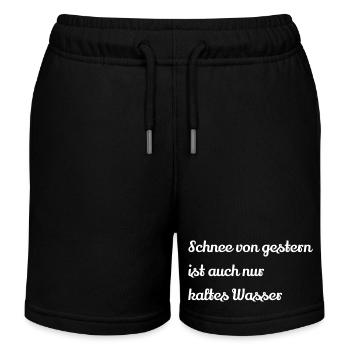 Schnee von gestern ist auch nur kaltes Wasser - Kinder Organic Joggingshorts Mini Bolter von Stanley/Stella - Schwarz - Vorne