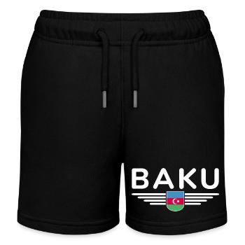 T-Shirt Bakou – Pour les fans de la capitale - Short de jogging enfant bio Stanley/Stella - noir - Devant