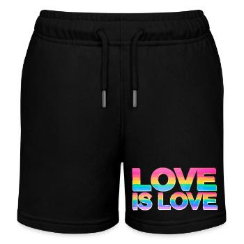 Love Is Love Gay Pride Month LGBT CSD LGBTQ+ - Kinder Organic Joggingshorts Mini Bolter von Stanley/Stella - Schwarz - Vorne