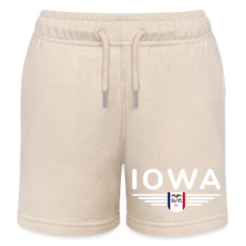 Iowa Fan T-Shirt – Your State! - Kids Organic Sweat Shorts by Stanley/Stella - soft Ecru - Front