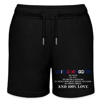 Royaume-Uni Idée cadeau drôle Angleterre Royaume-Uni - Short de jogging enfant bio Stanley/Stella - noir - Devant