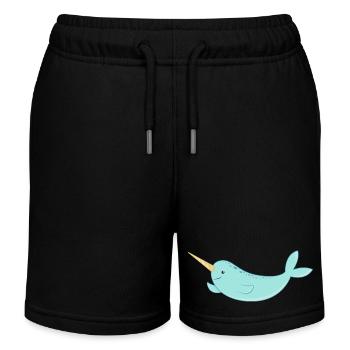 Narwal - Kinder Organic Joggingshorts Mini Bolter von Stanley/Stella - Schwarz - Vorne