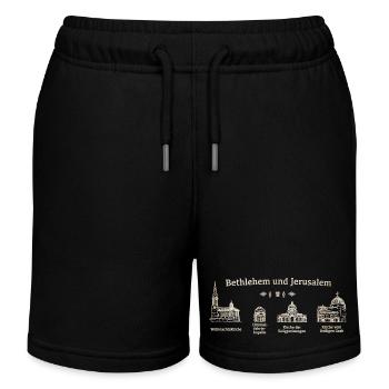 Bethlehem, Jerusalem, heilige Orte. Grabeskirche - Kinder Organic Joggingshorts Mini Bolter von Stanley/Stella - Schwarz - Vorne