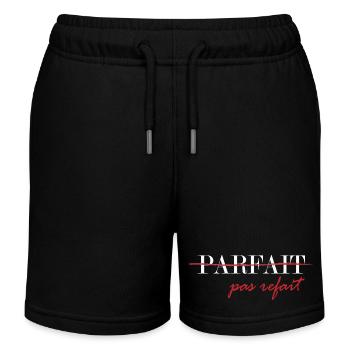 Perfect, not redone (white) - Kids Organic Sweat Shorts by Stanley/Stella - black - Front
