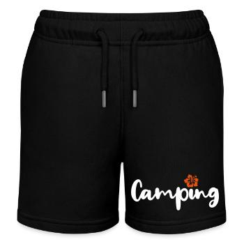 Camping Hawai Handschrift Camper Caravan Wohnmobil - Kinder Organic Joggingshorts Mini Bolter von Stanley/Stella - Schwarz - Vorne