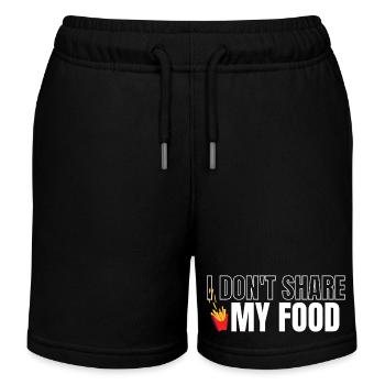 Teile mein Essen nicht - Kinder Organic Joggingshorts Mini Bolter von Stanley/Stella - Schwarz - Vorne