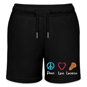 Peace Love Lacrosse - Short de jogging enfant bio Stanley/Stella - noir - Devant