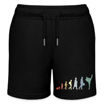 Vintage Kickboxing Evolution - Kinder Organic Joggingshorts Mini Bolter von Stanley/Stella - Schwarz - Vorne