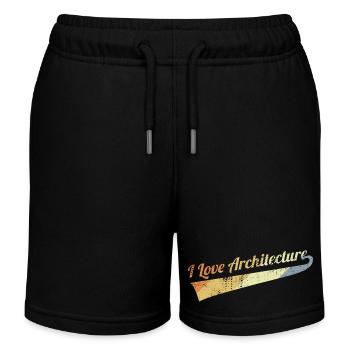 J’aime l’architecture - Short de jogging enfant bio Stanley/Stella - noir - Devant