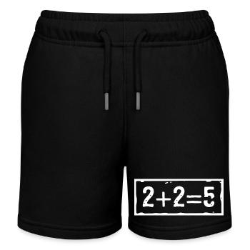 2 plus 2 égale 5 (foncé) - Short de jogging enfant bio Stanley/Stella - noir - Devant
