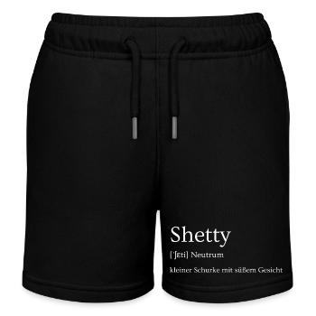 Shetty Shetlandpony Schurke mit süßem Gesicht - Kinder Organic Joggingshorts Mini Bolter von Stanley/Stella - Schwarz - Vorne